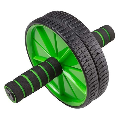 Ролик преса World Sport D175mm 2 колеса, чорно-зелений