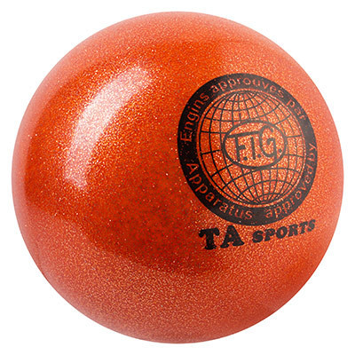 М'яч гімнастичний World Sport TA SPORT, 400грамм, 19 см, гліттер, коричневий