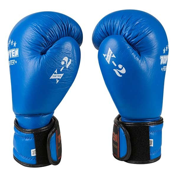 Боксерські рукавички шкіряні сині 8oz Top Ten TT-X2