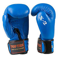 Боксерські рукавички шкіряні сині 8oz Top Ten TT-X2, фото 3