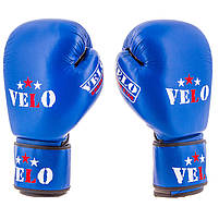 Боксерські рукавички шкіряні сині 12oz Velo AIBA, фото 3