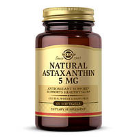 Натуральная добавка Solgar Natural Astaxanthin 5 mg, 60 капсул
