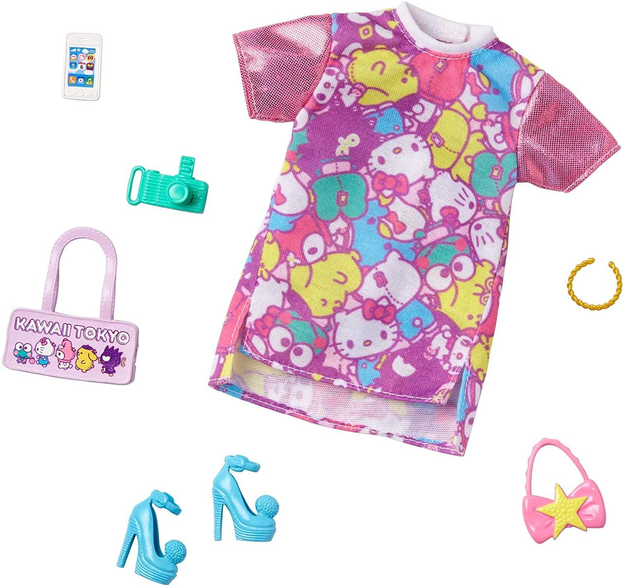 Barbie Fashion Pack of Doll Clothes Hello Kitty Dress with Character Print GJG44 ID 4550720902376361203 520 Prom.ua