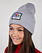Стильна зимова шапка з відворотом для дівчинки - Артикул 2727, фото 3