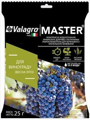 Добриво Master (Майстер) для винограду (весна-літо), 25 г