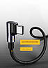 Кабель зарядный Ugreen Type-C 3A 90° 60W QC4.0 с нейлоновой оплёткой 0.5М Black (US255), фото 7