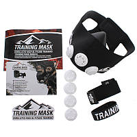 Маска тренувальна Training Mask (3 клапани, неопрен, р-р S-L (від 100-300LBS 45-136кг), чорний)