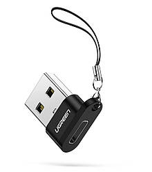 Адаптер Ugreen USB 2.0 to Type-C з карабіном Black (US280)