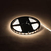 Світлодіодна стрічка, LED стрічка вологозахищена (12 V/вольт, 5 метрів*8мм, 3000K-теплий колір, IP65) лед стрічка