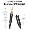 Кабель аудіо Vention 3.5 mm подовжувач 0.5 М Black (VAB-B06-B050-M), фото 7
