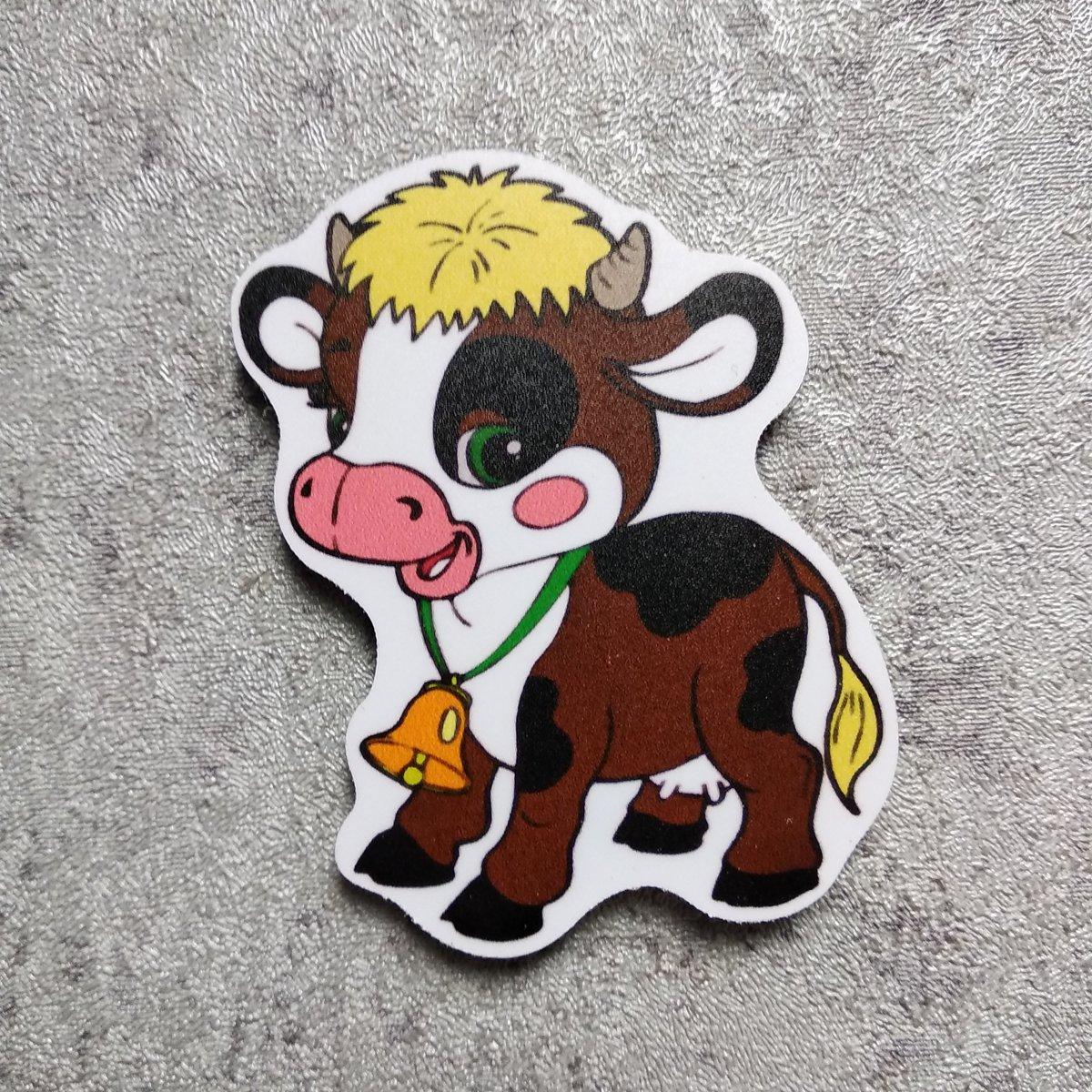 Корівка з магнітом. Фігурка для магнітної дошки