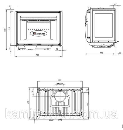 Кимінна топка Dovre 2575 CBS1, фото 2