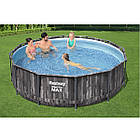 Каркасний басейн Bestway Wood Style 5614X (366х100 см) з картриджним фільтром та драбиною, фото 4