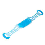 Силіконова масажна мочалка для спини + проти целюліту з ручками, фото 2