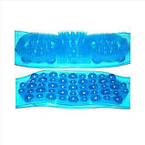 Силіконова масажна мочалка для спини + проти целюліту з ручками, фото 5