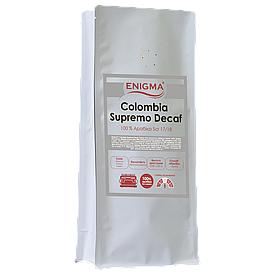 Кава в зернах арабіка Enigma Colombia Supremo DECAF Без кофеїну - 1 кг