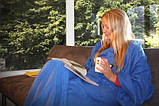 Плед Снаггі Бланкет (Snuggie Blanket), ковдра з рукавами (синій), фото 4