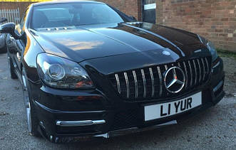 Решітка радіатора Mercedes SLK R172 (11-16) стиль GT AMG