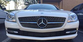 Решітка радіатора Mercedes SLK R172 (11-16) стиль Diamond AMG