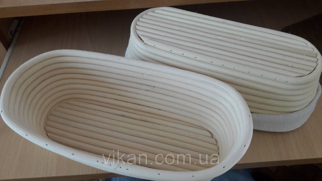 Форма корзинка для расстойки хлеба из ротанга на 0,65 кг овальная, с ...