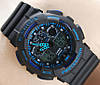 Годинник G-SHOCK-3 Чорно-сині | Чоловічі наручні годинники | Касіо годинники чоловічі, фото 3