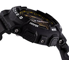 Годинник G-SHOCK-3 Чорні з золотим | Чоловічі наручні годинники | Касіо годинники чоловічі, фото 3