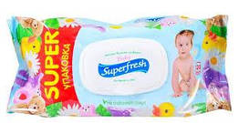 Серветки вологі Super Fresh 120шт Антибактер з клапаном (9)