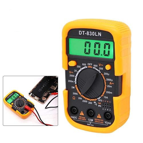 Мультиметр цифровий DT-830LN з підсвічуванням (струм до 10А)