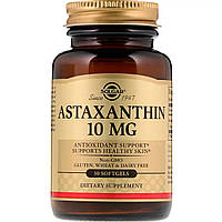 Астаксантин, Astaxanthin, Solgar, 10 мг, 30 желатиновых капсул