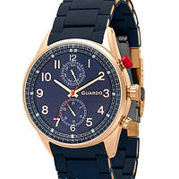 Чоловічі годинники Guardo 11269-5 Blue-Cuprum