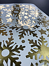 Інтер'єрна вінілова наклейка золоті Дзеркальні сніжинки, фото 4