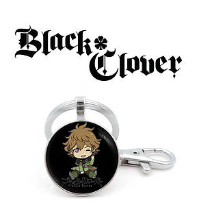 Брелок Чорний конюшина "Hello Friends" / Black Clover