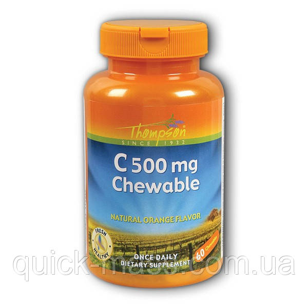Вітамін C жувальний 500 мг Thompson Vitamin C 500mg 60 chewable