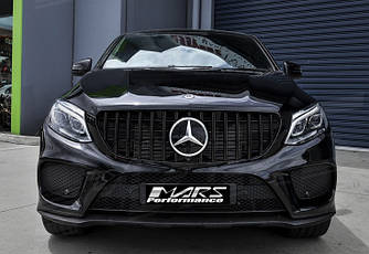 Решітка радіатора Mercedes GLE Coupe C292 тюнінг стиль AMG GT Panamericana (чорна)