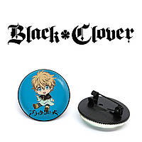 Значок Черный клевер "On a blue background" / Black Clover