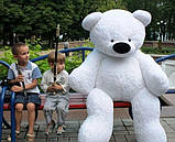 Великий плюшевий ведмедик 200 см білий, фото 2