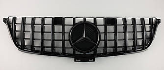 Решітка радіатора Mercedes ML W166 (12-15) стиль AMG GT Panamericana (чорна)