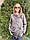 Куртка жіноча демісезонна сіра коротка осінь/весна, фото 4