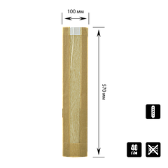 Паперовий пакет з прозорою вставкою крафт 570х100х 40/50