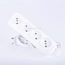 Подовжувач VIKO 4 гнізда 2 метри без заземлення 16А 3,5 кВт, LEYLAK