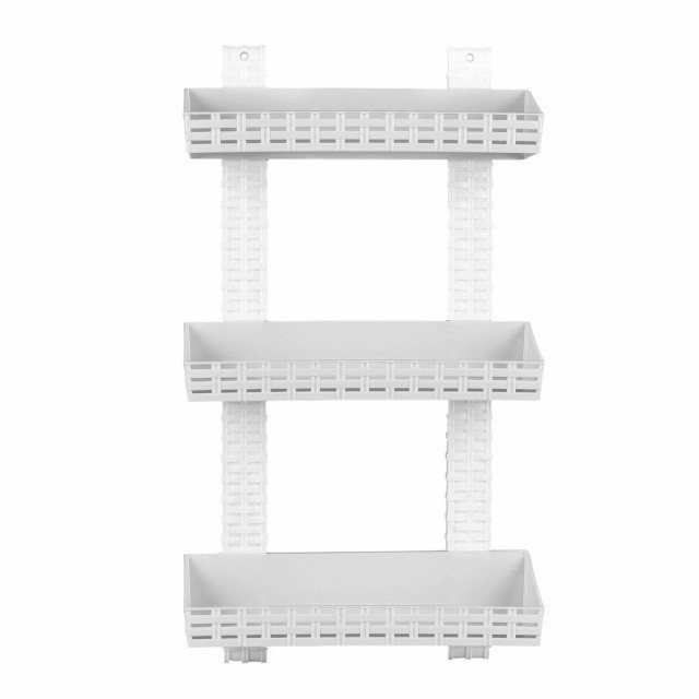 Полка R-Plastic "Ротанг" прямая 3 яруса, белая