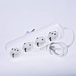 Подовжувач VIKO 4 гнізда 3 метри із заземленням 16А 3,5 кВт, LEYLAK