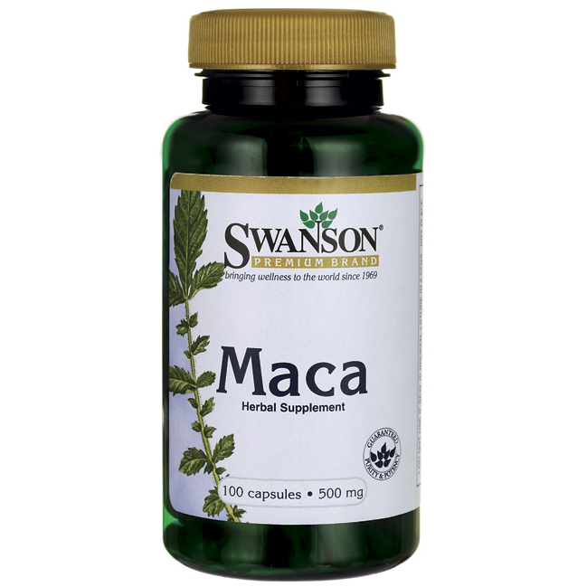 Мака, Maca, Swanson, 500 мг, 100 капсул - фото 1 - id-p1293967694