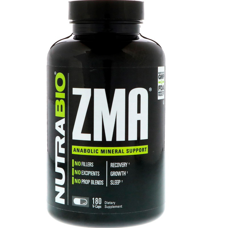 NutraBio Labs, ZMA, 180 Vegetable Capsules, фото 1