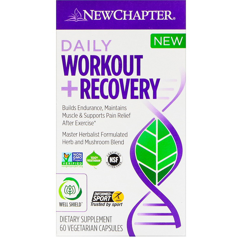 New Chapter, Daily Workout + Recovery, 60 Vegetarian Capsules, фото 1
