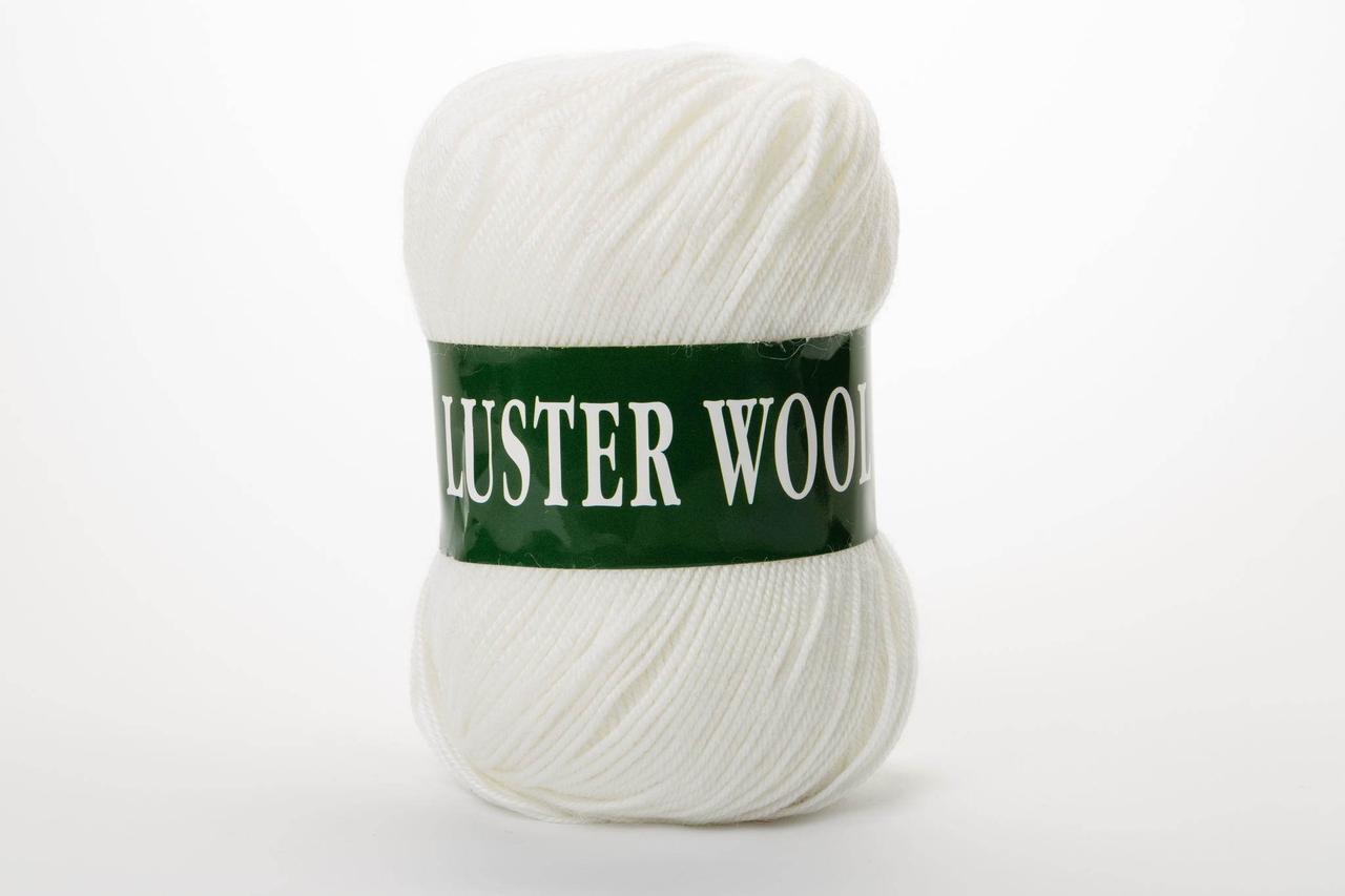 Пряжа вовняна Vita Luster Wool (100g), Color No.3351 білий