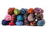 Пряжа Aade Long Kauni, Artistic yarn 8/2 Blue White (Блакитно-білий), 100 г, фото 3