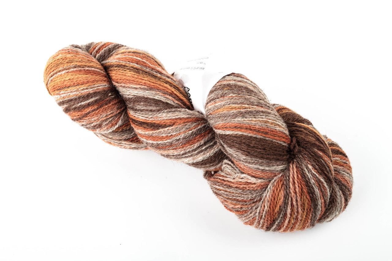Пряжа Aade Long Kauni, Artistic yarn 8/2 Grey Orange (Сіро-помаранчевий), 162 г