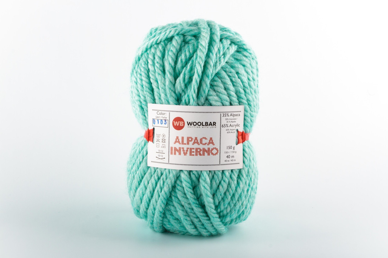 Пряжа Woolbar Alpaca Inverno 0103 м'ята