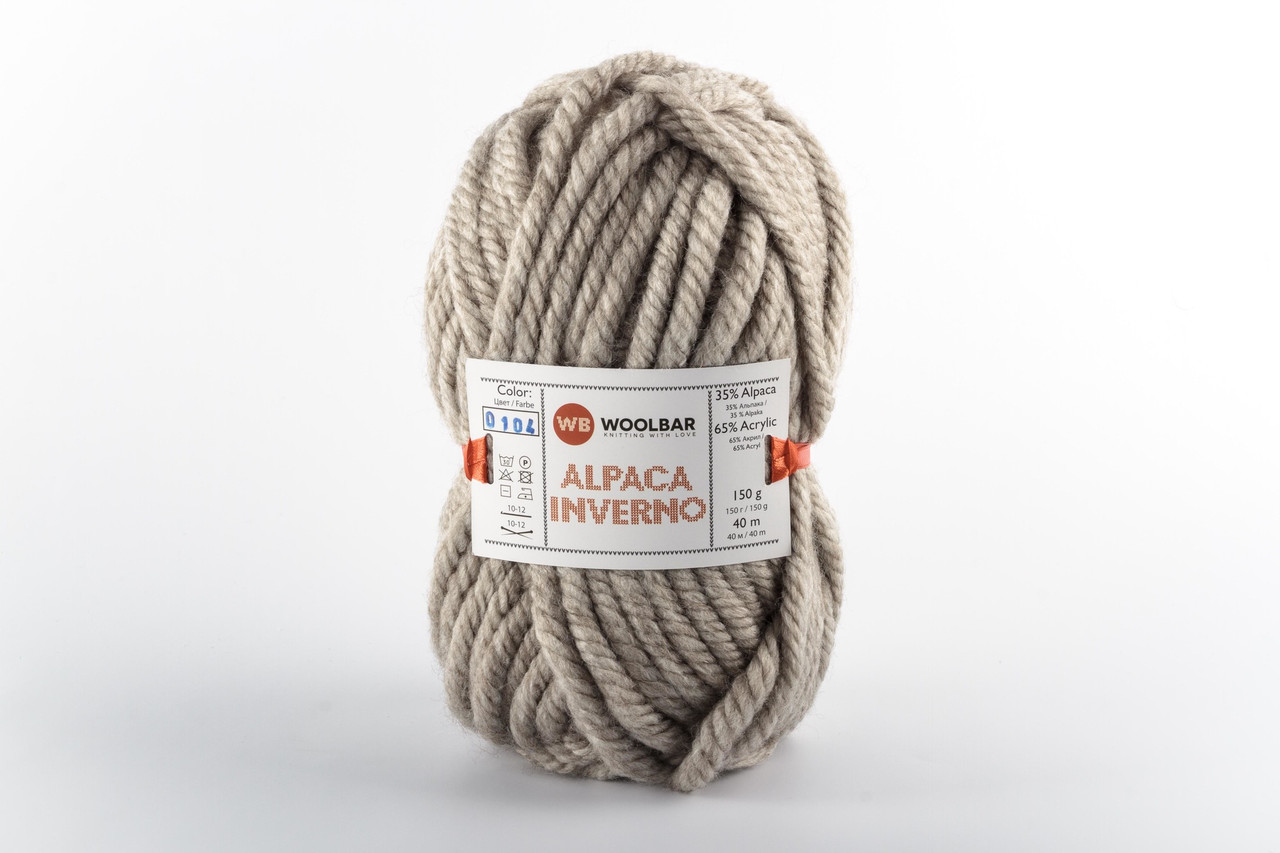 Пряжа Woolbar Alpapa Inverno 0104 кава з молоком